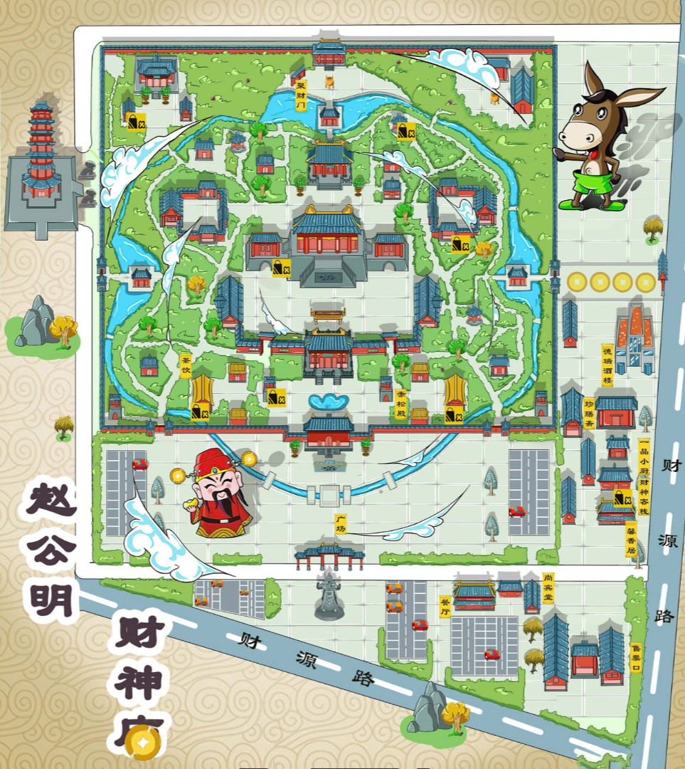 寿宁寺庙类手绘地图